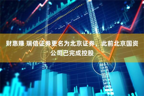 财惠赚 瑞信证券更名为北京证券，此前北京国资公司已完成控股