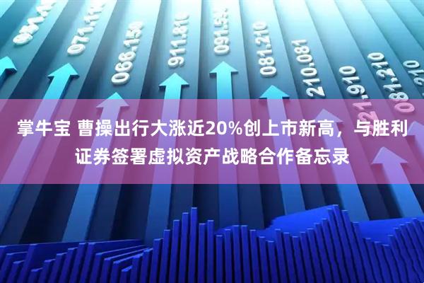 掌牛宝 曹操出行大涨近20%创上市新高，与胜利证券签署虚拟资产战略合作备忘录