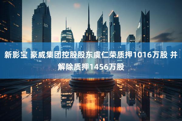 新影宝 豪威集团控股股东虞仁荣质押1016万股 并解除质押1456万股